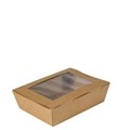 BOX LUNCH KRAFT WINDOW SMALL  BASE 120 X 88 X 37 MM