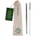 STRAW SSTEEL REUSABLE KIT  STRAW CLEANER DRAWSTRING BAG
