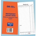 BOOK RESTAURANT DOCKET DUPLICATE CARBONLESS LONG DB32